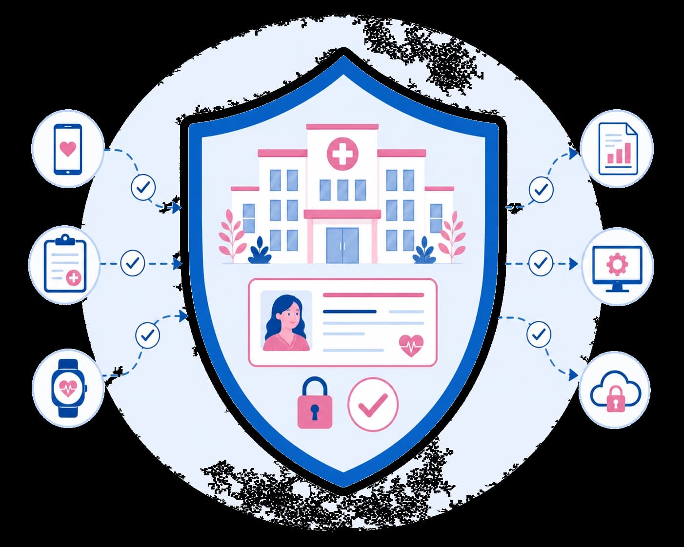 Patient data shielded inside a hospital